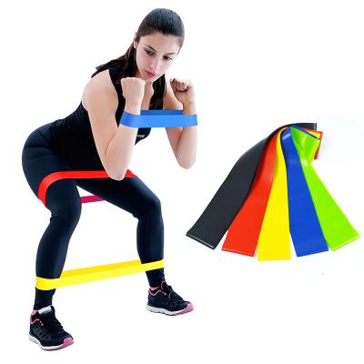 China For Leg Arm Exercise Yoga Pilates Resistance Loop Bands Stretch Exerciser Mini Natural Latex Elastic Loop Band for sale