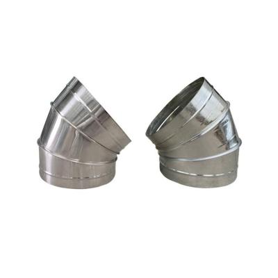 China Contemporary Customized 304 stainless steel elbow galvanized duct 45 degree elbow spiral duct elbow for sale