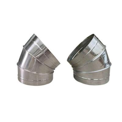 China Contemporary Manufacturer Wholesale Custom 304 Stainless Steel Duct Elbow 45 Degree Ventilation Duct Elbow for sale