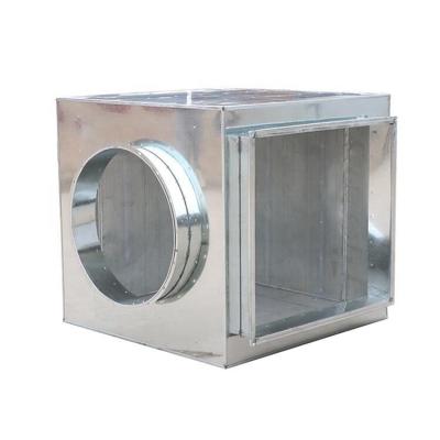 China Noise reduction by absorption Professional Manufacturer Modern Metal Sound Muffler Static Pressure Box for sale