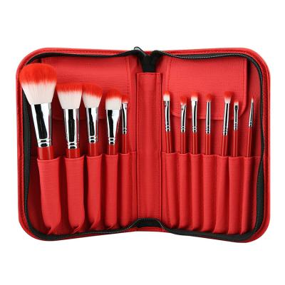 China Flat Brush Sialia High Quality Customized Your Own Brand 12pcs Private Label Makeup Brush Set With Case Professional for sale