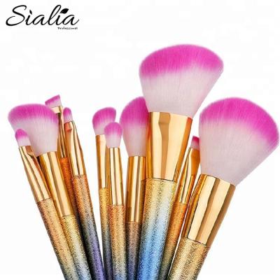 China Angular Blush Sialia Rainbow Glitter Gradient Custom Your Own Brand Makeup Set Brush 24pcs Professional Maquillaje for sale