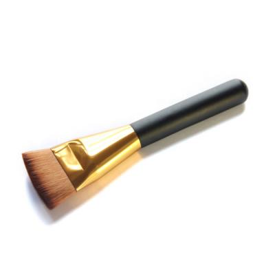 China Wholesale Simple Black Gold Flat Surface Base Brush Liquid Pole Flattened Makeup Skin-friendly Sialia High Quality for sale