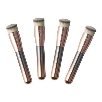 China New Sialia Foundation Angled Brush Olive Single Face Laser Flowers Sweep Olive Laser Snowflake Makeup Brush Luxury High Quality Private Label for sale