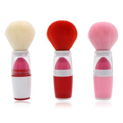 China Angular Blush Sialia Powder Kabuki Foundation Brush Sponge Makeup Brush With Plastic Handle for sale