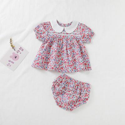 China 100% Cotton Summer Baby Rompers Floral Lace and Ruffles Kids Clothing Wholesale Kids Clothing for sale