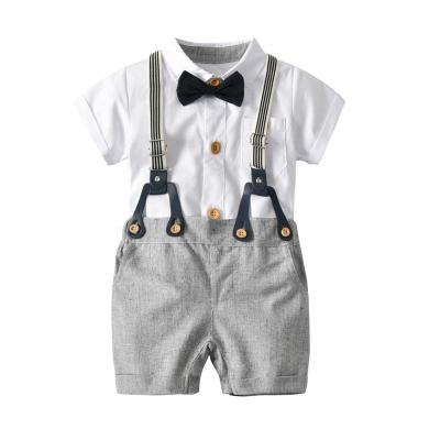 China Baby Boy Sportswear Suit Vest + Anti-Shrink Jumpsuit + Pants Clothing Sets Newborn Baby Boy Clothes for sale