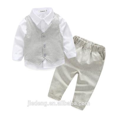 China Anti Shrink Boy Formal Dresses For Wedding Baby Boy Clothing Sets Wholesale Kids Clothing Cotton Vest Shirts Pants Baby Boy Suits for sale