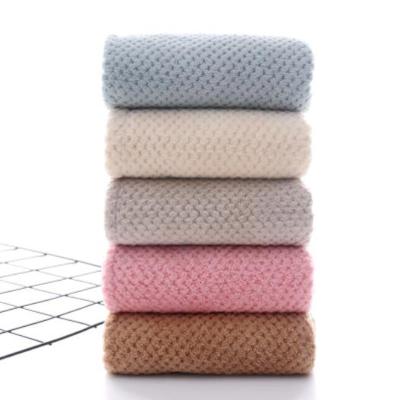 China Double Layer Super Waterproof Coral Fleece Microfiber Hair Drying Towel Viable Hair 26*65cm for sale