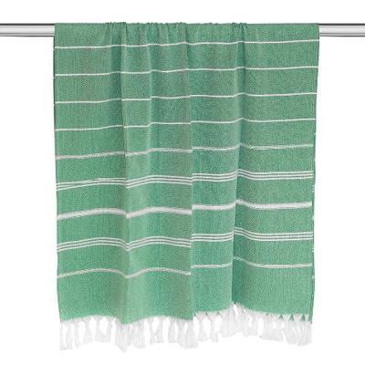 China Factory Solid Color Polyester Cotton Turkish Bath Beach Hammam Towels Terry Cloth Towels For Beach, Shawl Sun Protection for sale