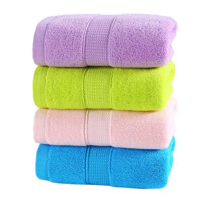 China Cheap Soft High Quality Child Safe And 100% Cotton Absorbent Colorful Support Towel 32's Bath Water Household Custom Logo for sale