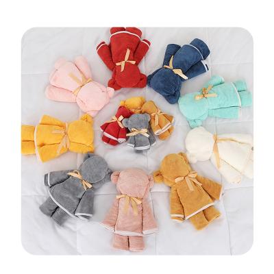 China Sustainable High Quality Gift Coral Fleece Bathroom Bear Bath Soft Towels Set Microfiber Towel For Towel Gift Set for sale