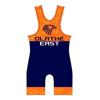 China 90% Polyester 10% Spandex Fabric Custom Sublimated Mens Wrestling Singlet For Mens Wrestling for sale