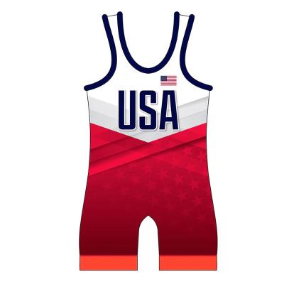 China 90% Polyester 10% Spandex Fabric Sexy Sublimation Japan Women Wrestling Singlets for sale