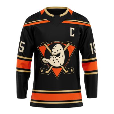 China Shirts & Main 2023 Customized Mens Sublimated Lace Up Hockey Jerseys for sale