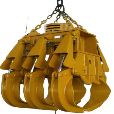 China Hydraulic clamshell lumber crane clamshell bucket of garbage and bio energy electro for sale