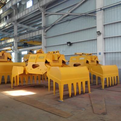 China Bio Energy Power Hydraulic Waste Bucket Electro Double Clamshell Grab For Gantry Crane for sale