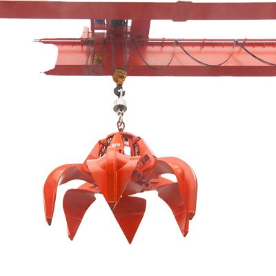 중국 Port Electric Hydraulic Chute Grab Boat Unloading Multi Lifting Orange Peel Grab Bucket 판매용