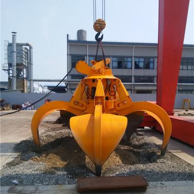 China Multi Port Hydraulic Kissed Type Orange Peel Electric Motor Grab for sale