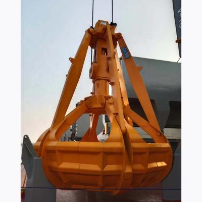 China Building Material Shops MHPG Electro Hydraulic Used For Sawdust Bits Of Wood Orange Peel Grab Bucket Te koop