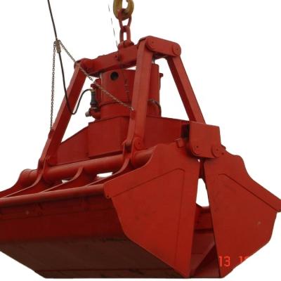 China Marine and boat crane lift transfer clamshell dredging crane scrab metal electric wireless remote control grab for sale