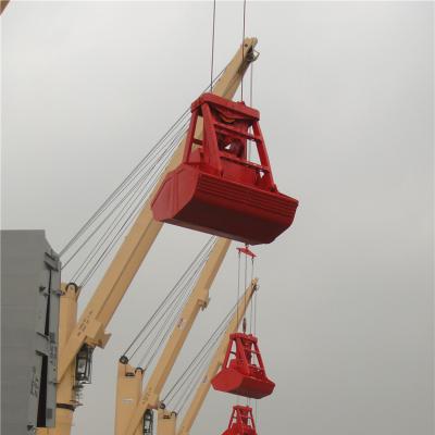 China Marine and Boat Crane Transferring Electric Clamshell Hoist Grab Wireless Remote Control Bucket for Sale for sale