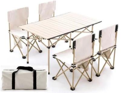 China Modern Outdoor Camping Portable Foldable Picnic BBQ Aluminum Alloy Table And Chair Set for sale