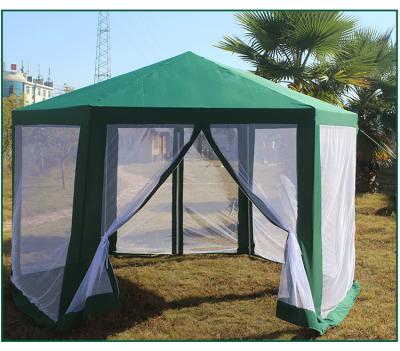 China Modern Hexagonal 2x2x2M Easy High Gazebo With Polyester Mosquito Netting for sale