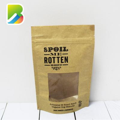 China Recycled Open Logo Factory White Recyclable Materials Kraft Paper Bags Food Seeds Window Eco-Friendly Custom Printed No Min Zip Lock Bag for sale