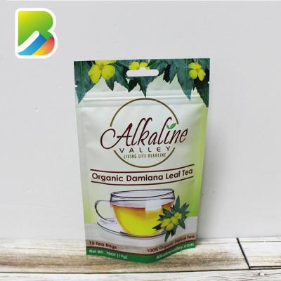 China Wholesale Custom Empty Organic Food Grade Aluminum Foil Green Tea Packaging Bag Manufacturer for sale