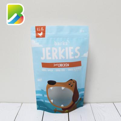 China Food Custom Printed Resealable Plastic Foil Biscuit Snack Animal Food Packaging Dry Stand Up Dog Food Bag With Reseal Zipper for sale