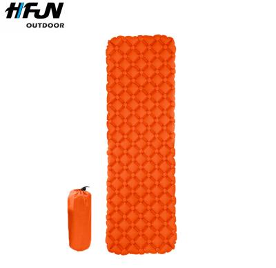 China Ultra Light Foldable Outdoor Lightweight Inflatable Soft Inflator Camping Mat Air Mattress Sleeping Pad for sale