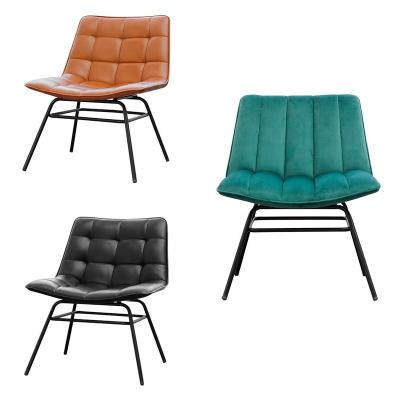 China Modern Corner Soft Seat Style Seating Room Furniture Furniture Velvet/PU Leisure Sofa Chair With Backrest for sale