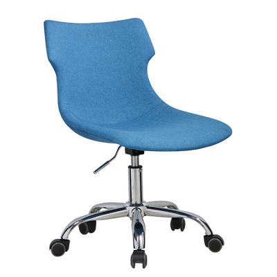 China Cheap Side Chair Fabric Office Revolving Chair With Chrome Plating Knobs For Sale for sale