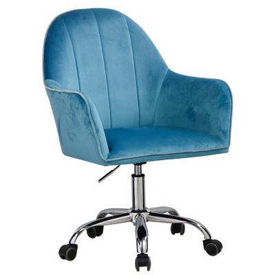 China Adjustable Height Office Computer Desk Velvet Executive Swivel Armchair Swivel Chair for sale