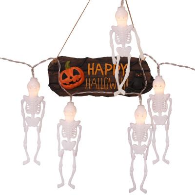 China Spooky Skeletons Spooky Skeletons String Lights, Ghost Skull String Lights with Battery Operated for sale