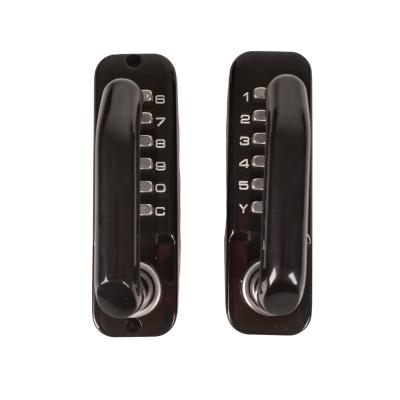 China Zinc alloy popular door lock security push button design code mechanical door handle lock for sale