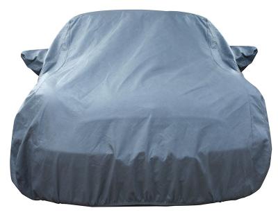 China Sports Gray Waterproof Universal 4 Ply Non Woven Fabric Car Cover for sale