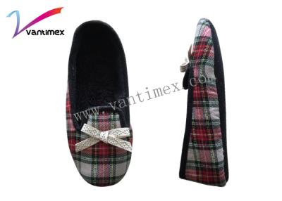 Chine Parquetez les chaussures confortables de pantoufles de femmes inférieures molles de papillon de ceinture des femmes plates de plaid à vendre