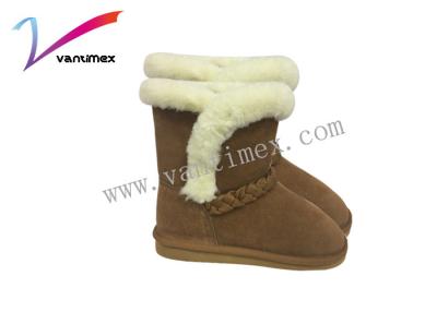 China Students Add Velvet Short Ugg Thick Warm Womens Winter Boots Braid Ornament for sale