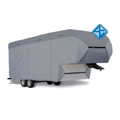 China Waterproof fifth wheel rv cover, water repellent breathable UV protection caravan cover, tailored travel trailer cover for sale