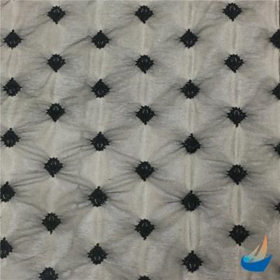 China Export Quality Commodities Breathable Nylon Mesh Fabric With Embroidery For Garments for sale