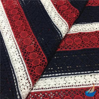 China Anti-Static Hot Products For Selling Online Polyester Lace Embroidered Fabric For Garments for sale