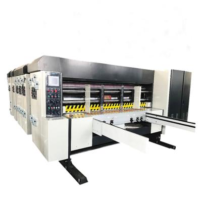 China Corrugated Food Cardboard Box Making Machines And Carton Paper Making Machines Set With Printing Feature Notching Die-cutting Price for sale