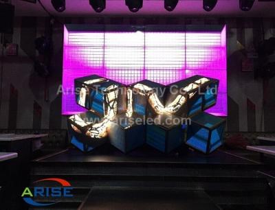 China LED DJ booths/ LED Ox Horn-P5-3.38  ARISELED.COM Creative LED Displays Led Stage Screen-DJ for sale