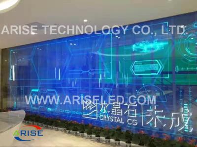 China Full Color Transparent LED Display H3.91mm V7.81mm,AEISELED, Glass Window Led Displays p3. for sale