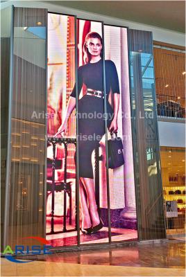 China Transparent LED Display H7.81mm V15.625mm ,Glass Wall Screen p3.91,P7.81,P8,P10mm , AEISEL for sale