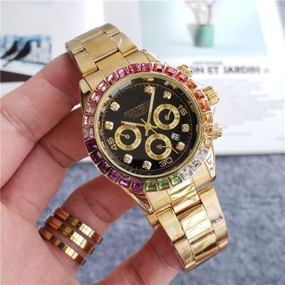 China Day/date luxury men's and women's watch steel band luxury watch can be customized logo 10 color dropshipping for sale