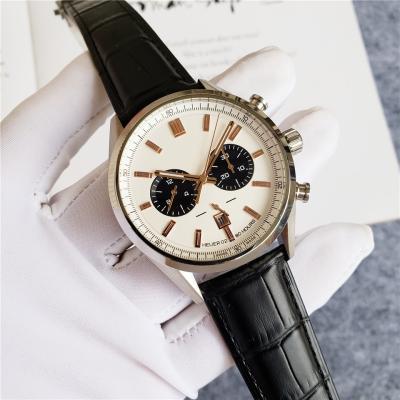 China High Quality Unisex Alarm Cowhide Leather Strap Wear Resistant Waterproof Sweat Resistant Mechanical Watch for sale