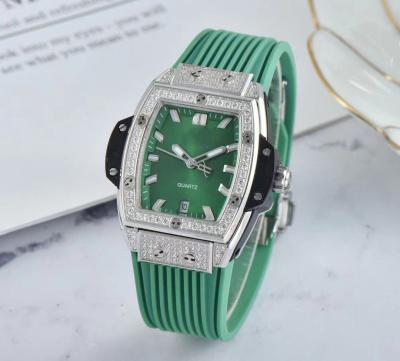 China XIYI3A Waterproof Ladies Full Diamond Out Women Watches Stainless Steel Case Date Luxury Quartz Wristwatches for sale